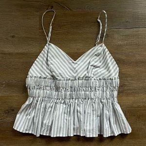 Express Striped Cropped Cami Tank Top